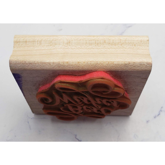 Rubber Stampede Elegant "Best Wishes" Rubber Stamp Item A865E Pretty Script - Picture 2 of 7